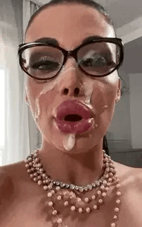 How much does she love having jizz all over her face and boobs...