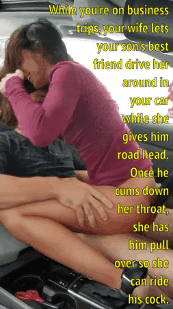 cuckold on her hubby with her sons-in-law BFF in his van