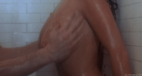 huge boobs shower