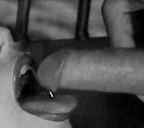 jizz licking closeup