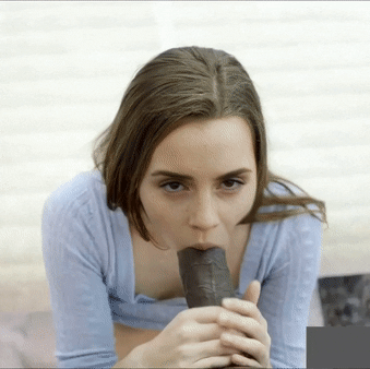 Celebrity Emma Watson Licking Huge Ebony Dick
