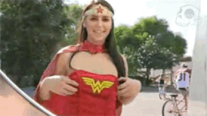 Wonder girl boob flash