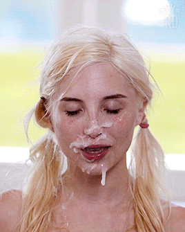 Piper perri with jizz falling from her face