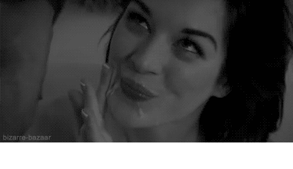 closeup jizz licking