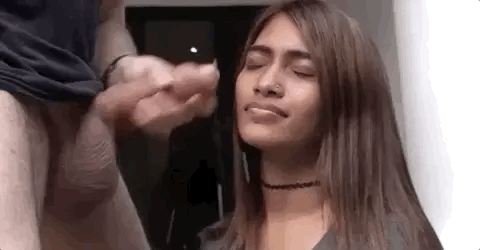 nice indian getting sloppy facial cumshot