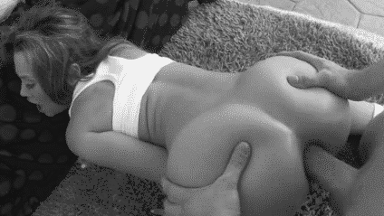 Apple ass Dark-hued-haired