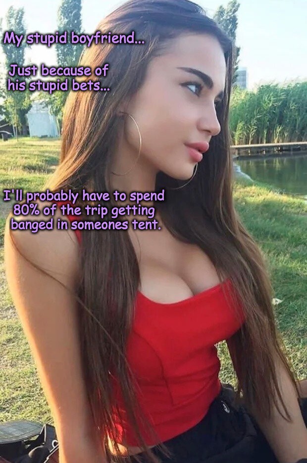 Camping Porn Captions Huge - Gf pays back bfs lost bet during camping journey - MyTeenWebcam