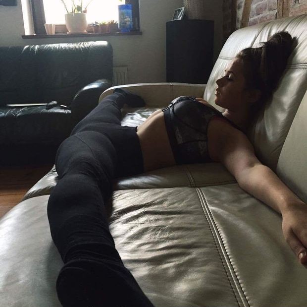 On the couch rgirlsinyogapants